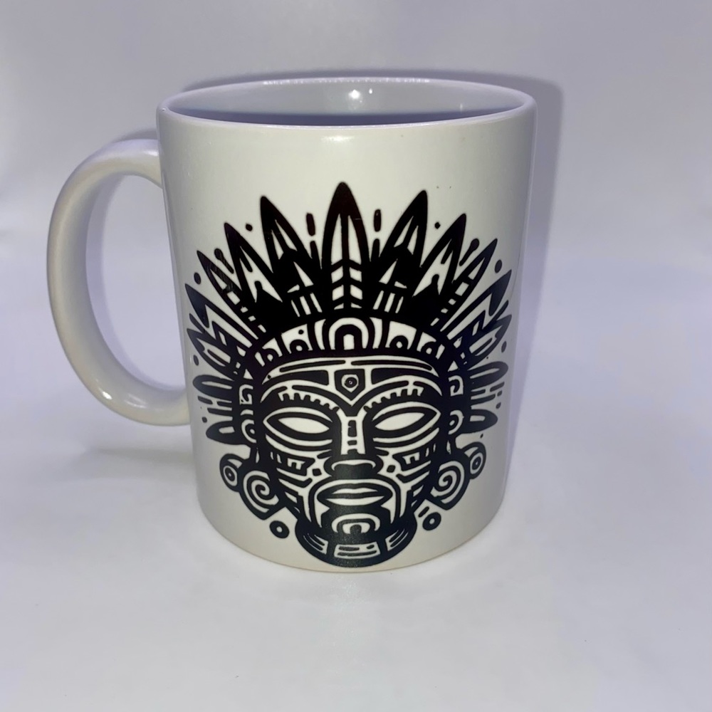 Aztec Face Mask Mug - Picture 4 of 7